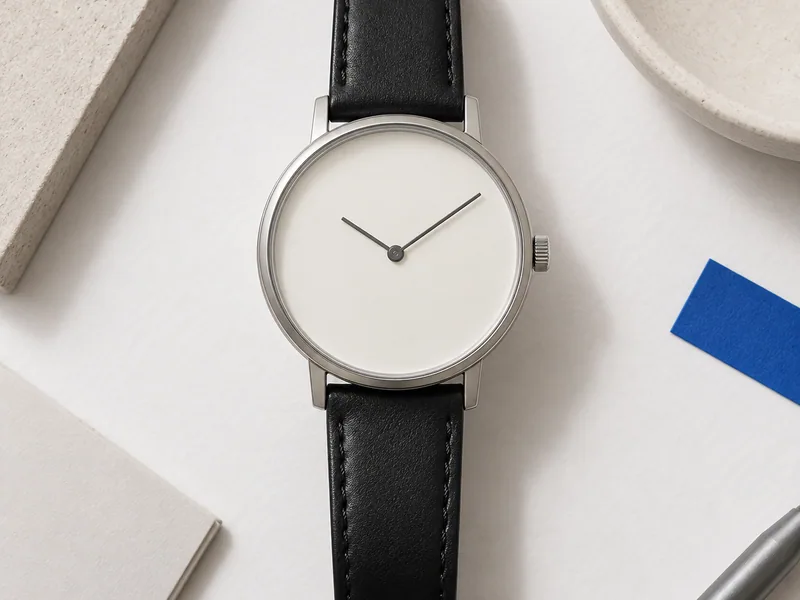 Reloj analógico minimalista sin marca